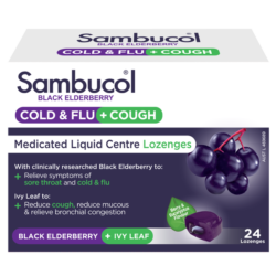 Sambucol BlackElderberry Cold& Flu Medicated Liquid Lozenges