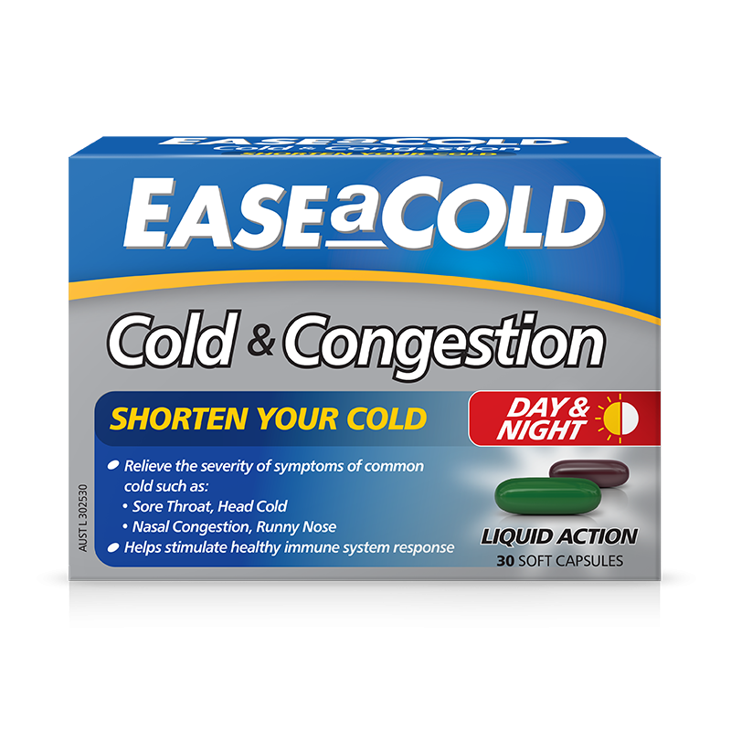 EaseaCold Cold & Congestions Caps 30s
