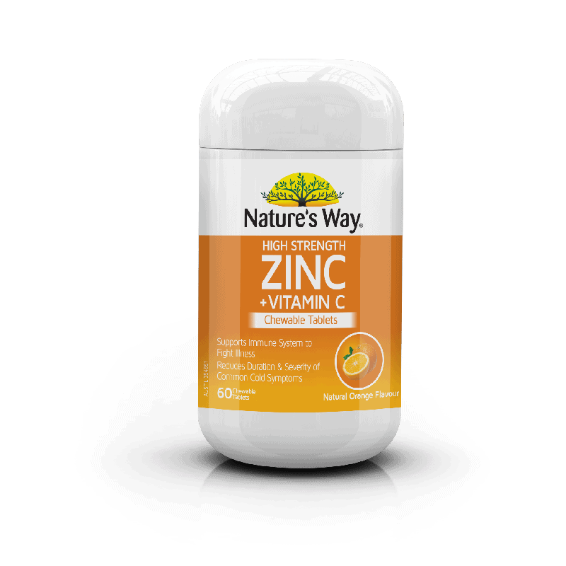 High Strength Zinc + Vitamin C Chewable tablets