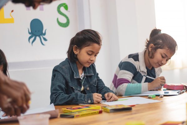 Two children Learning and Developing - optimal brain development using Omega 3 fatty acids